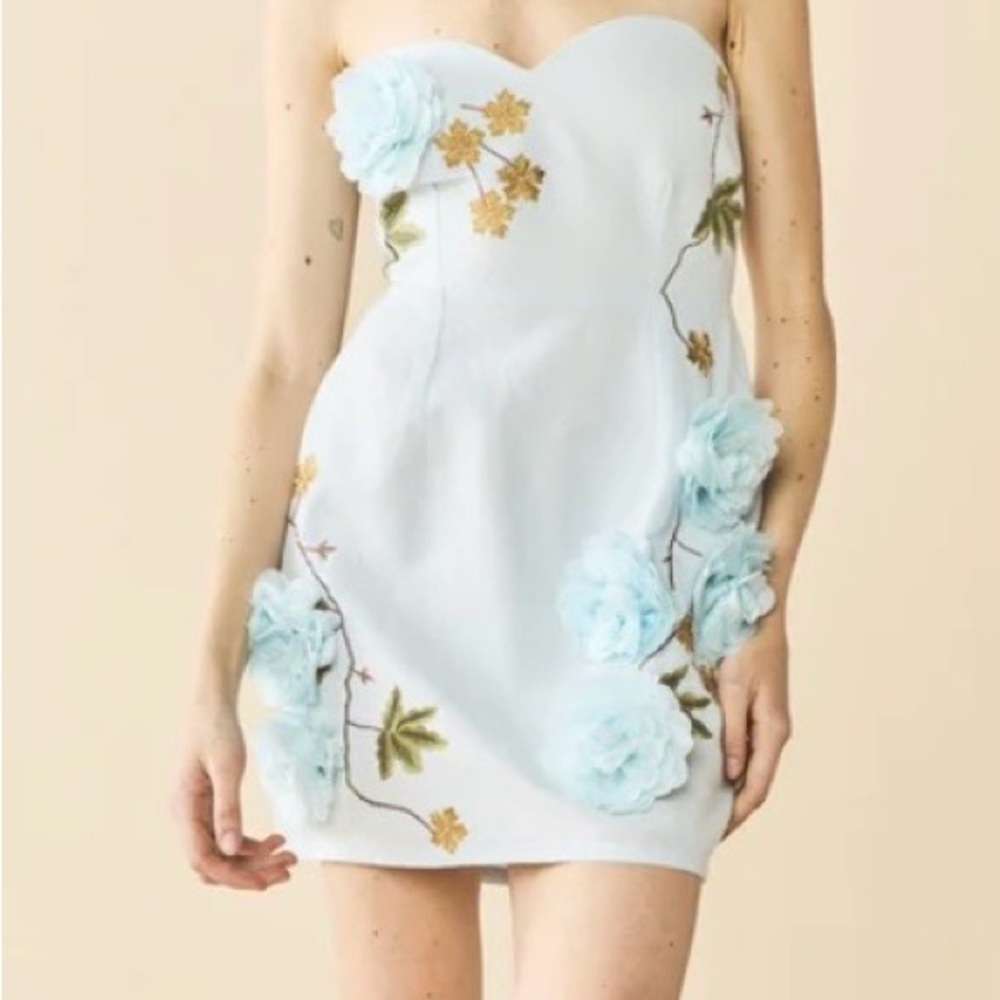 ANAIS DRESS IN LOTUS GARDEN BLUE